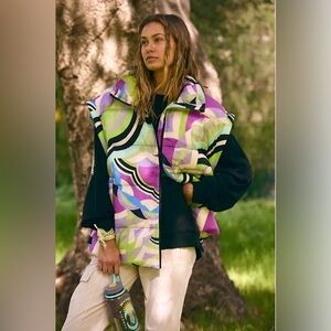 Host Pick Free People Movement Printed Puffer Vest - Size XS